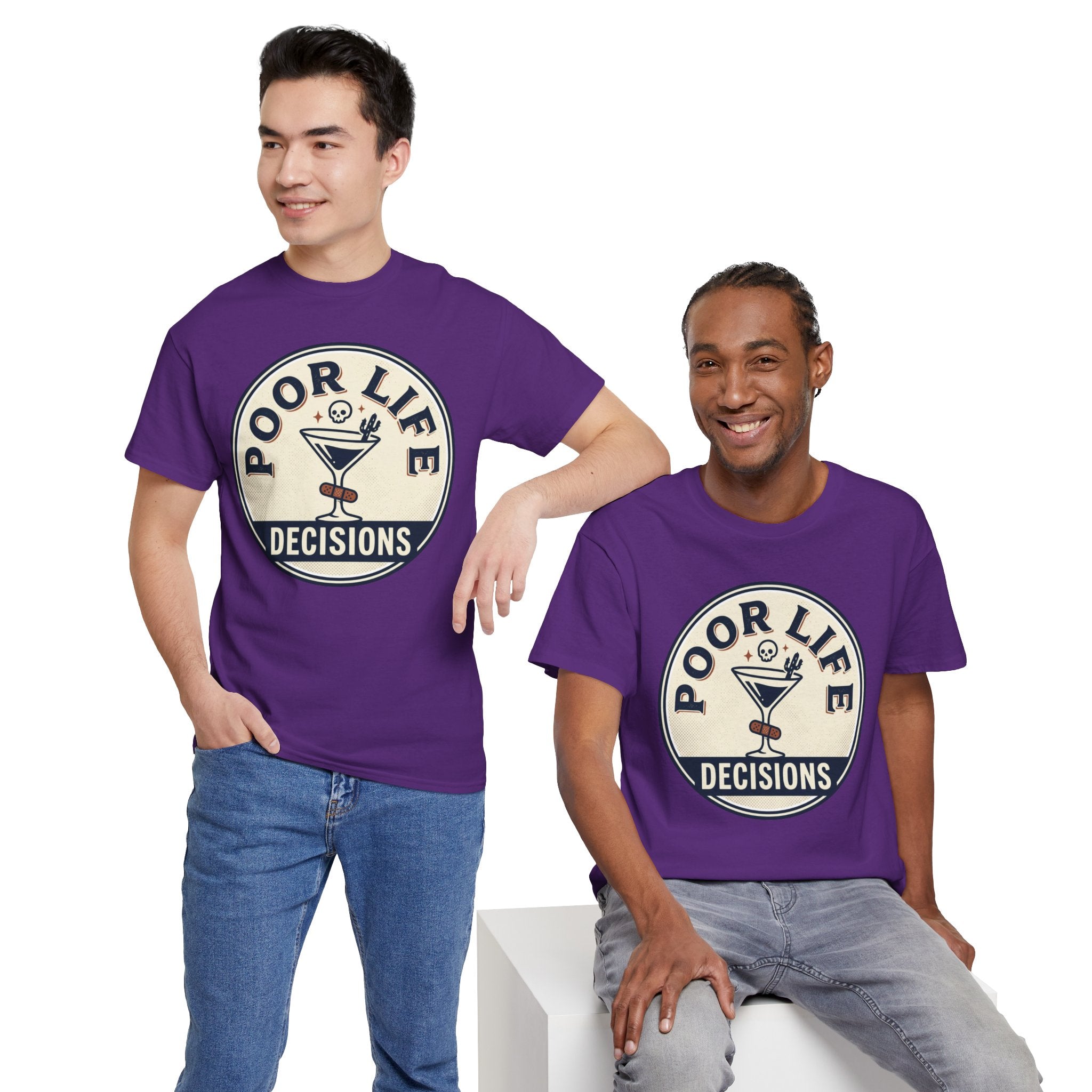 Poor Life Decisions T-Shirt — Funny Cocktail Graphic Tee for Party Lovers