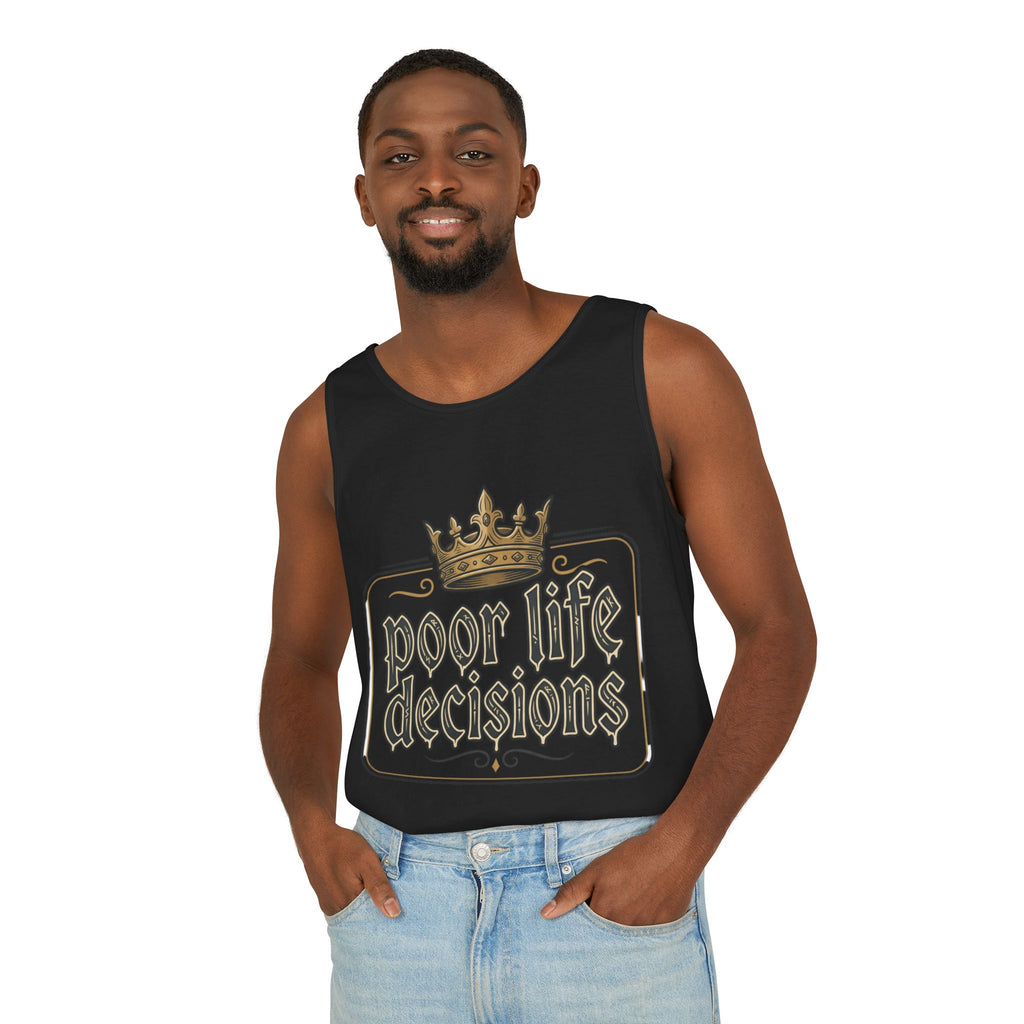 Tank Top — 'Poor Life Decisions' Vintage Crown Graphic