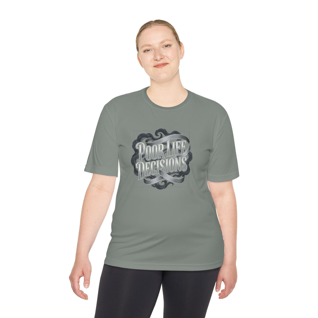 Pouring Decisions Graphic Tee — Retro Script Smoke Design