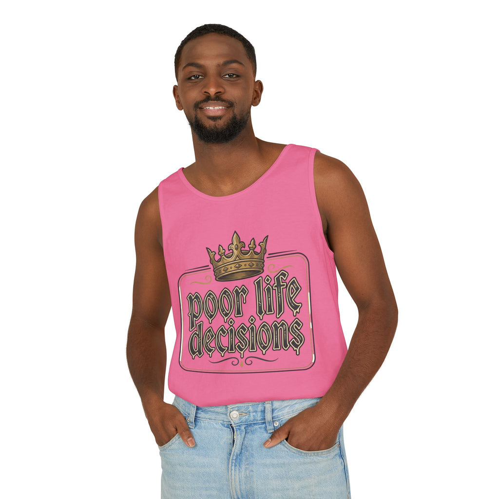 Poor Life Decisions Tank Top — Vintage Crown Graphic
