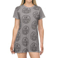 T-Shirt Dress — 'Poor Life Decisions' All-Over Print Casual Tee Dress
