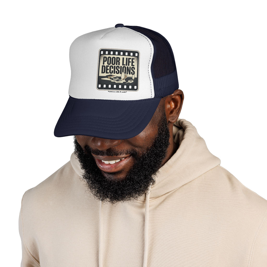 Trucker Cap — "Poor Life Decisions" Vintage Patch Hat