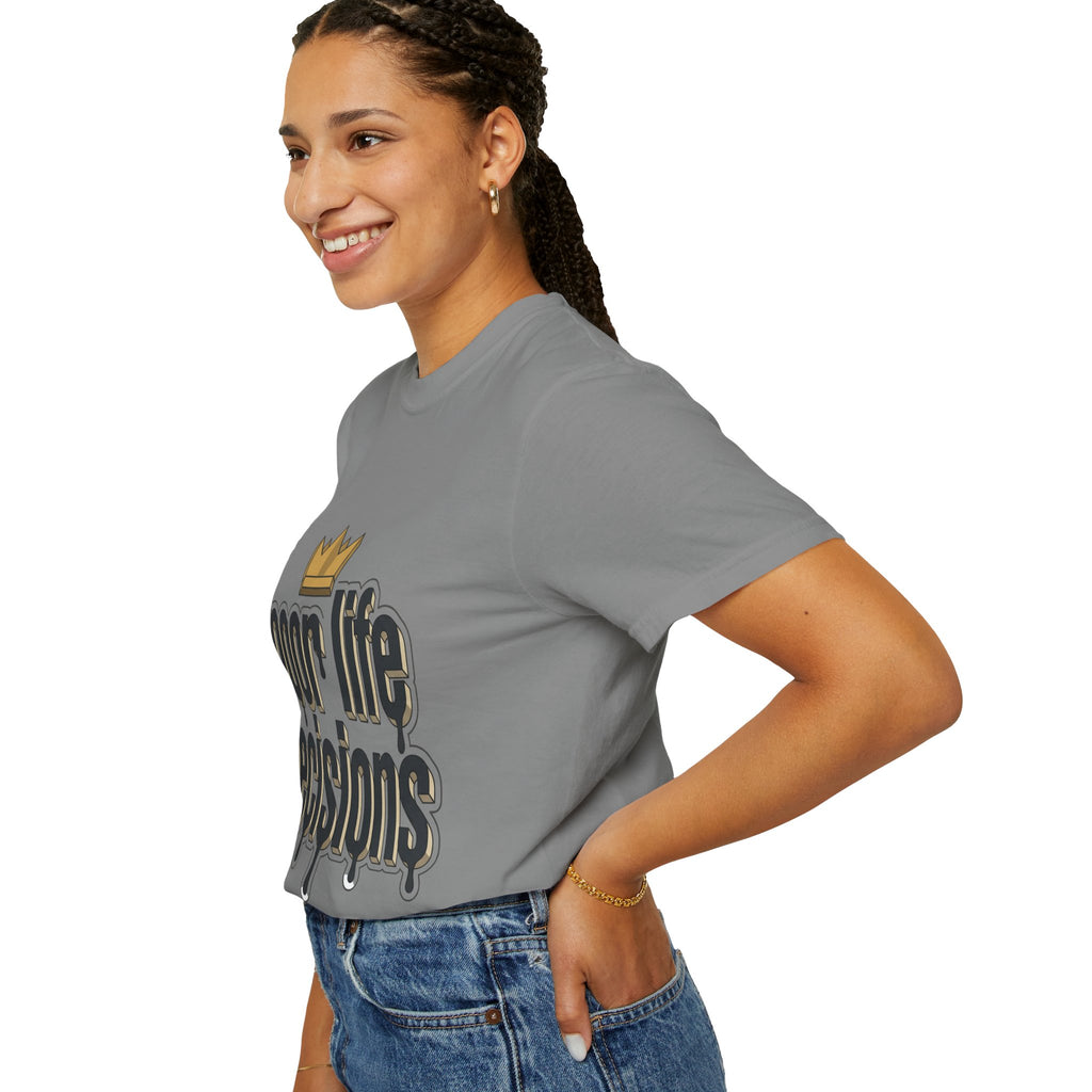 Poor Life Decisions Graphic T-Shirt — Drip Crown Streetwear Tee