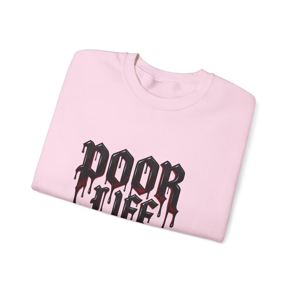 Poor Life Decisions Sweatshirt – Gothic Drip Graphic Crewneck