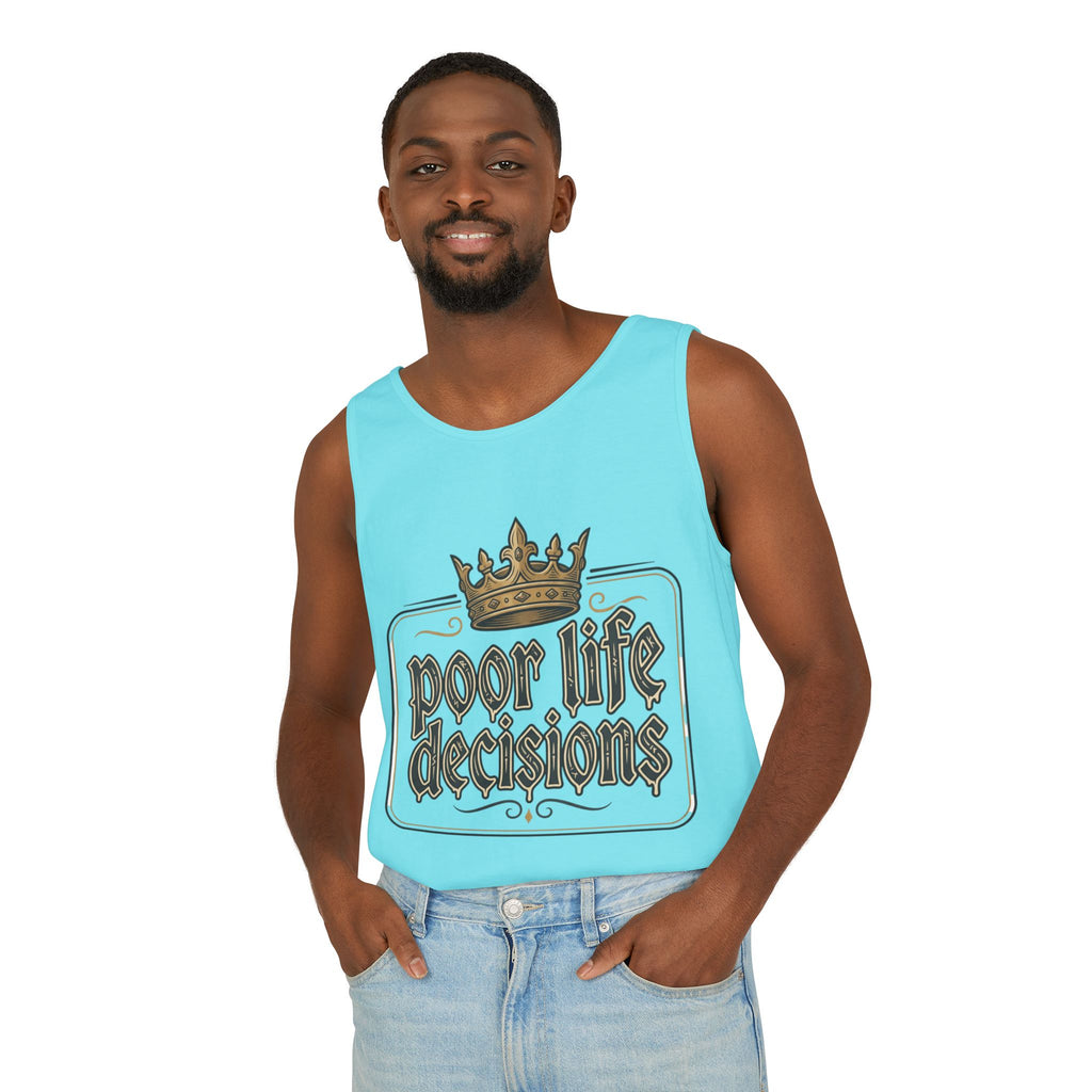Tank Top — 'Poor Life Decisions' Vintage Crown Graphic