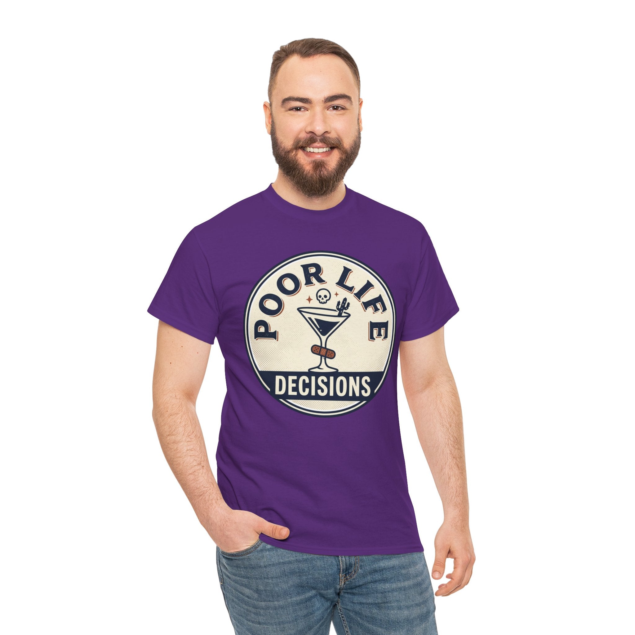 Poor Life Decisions T-Shirt — Funny Cocktail Graphic Tee for Party Lovers