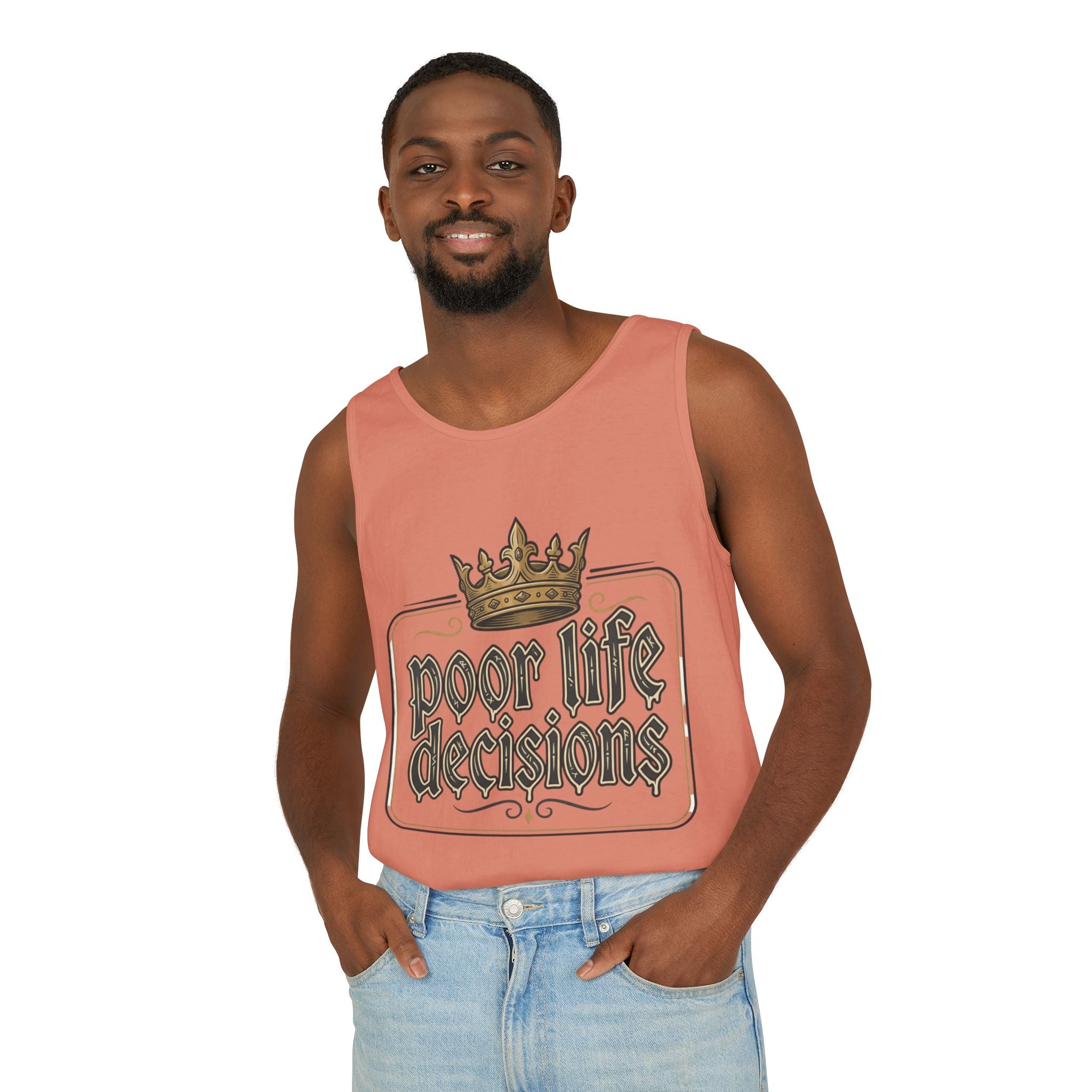 Tank Top — 'Poor Life Decisions' Vintage Crown Graphic
