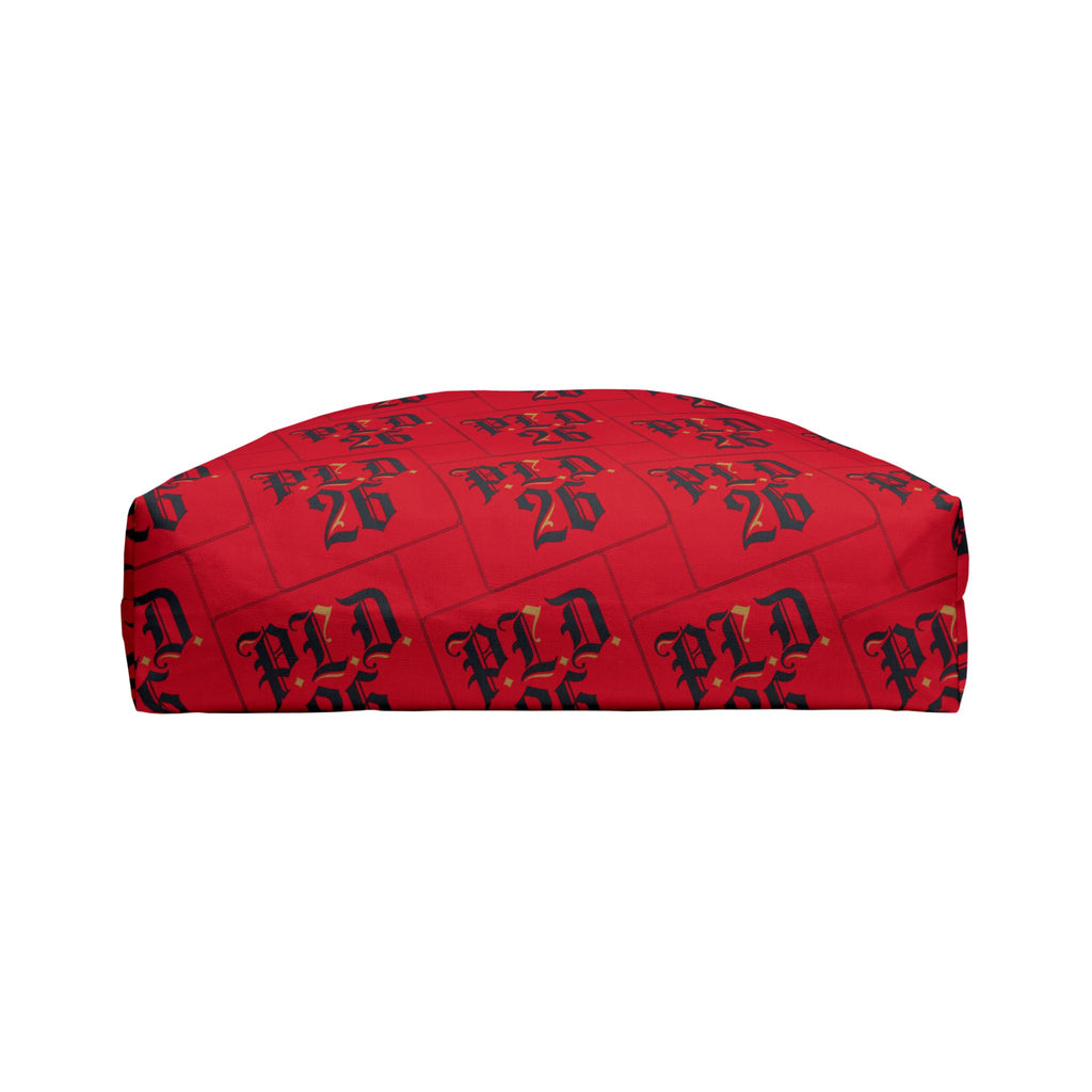 Weekender Tote Bag – Red Plaid 'WLD 26' Pattern Carryall